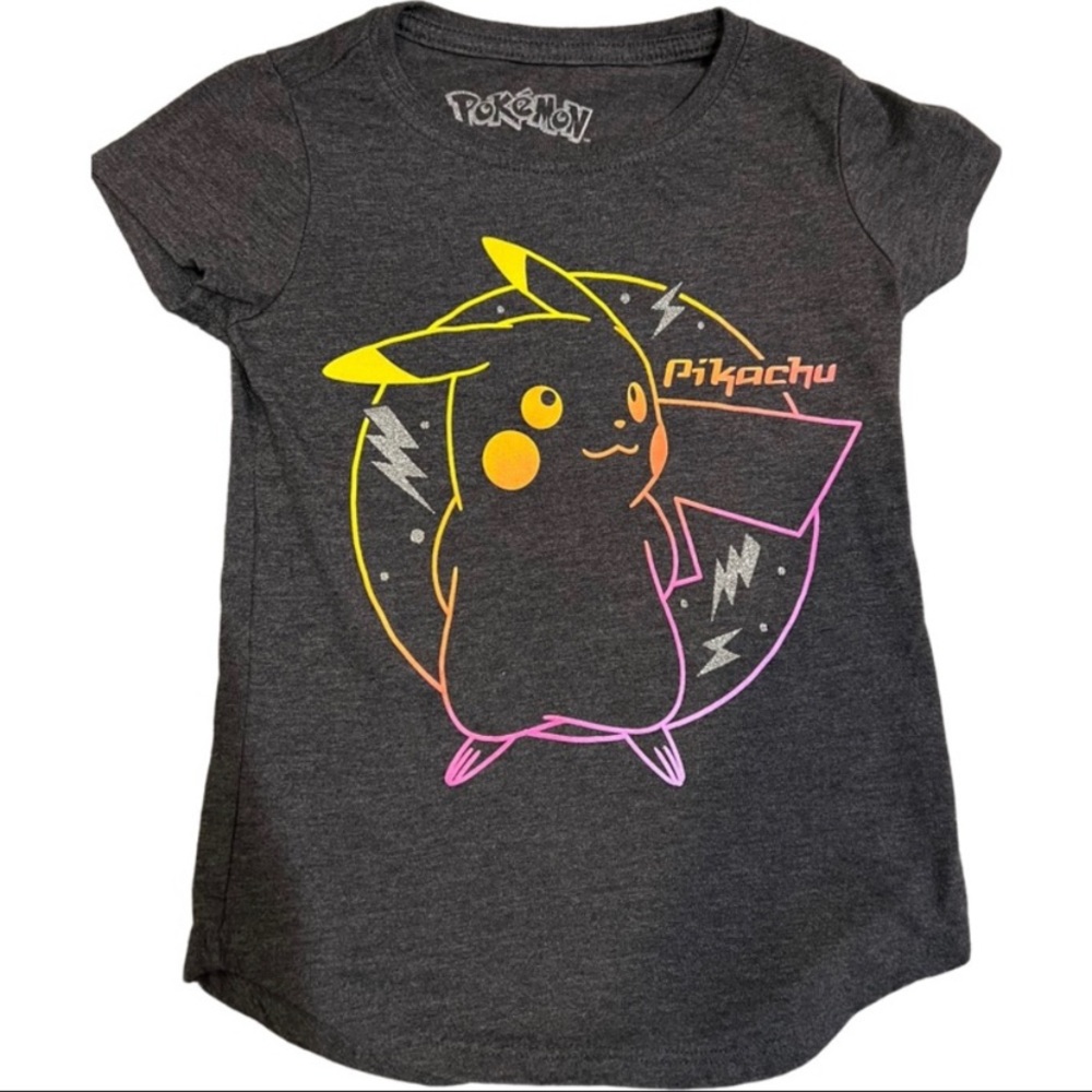 New Pokémon- Kids Pikachu Rainbow Shirt - Size 7/8